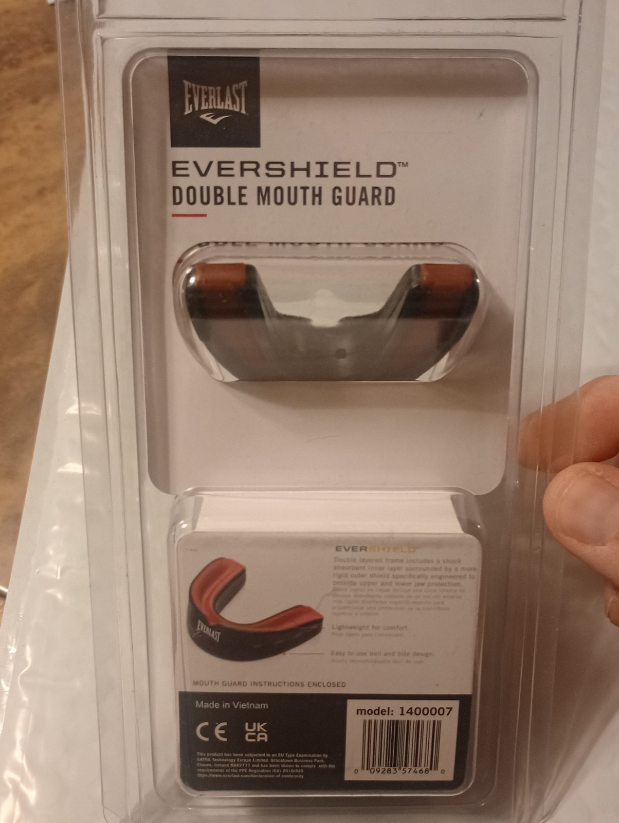 Everlast Evershield Double Mouth Guard 14000007 Dual Layer Technology with Case