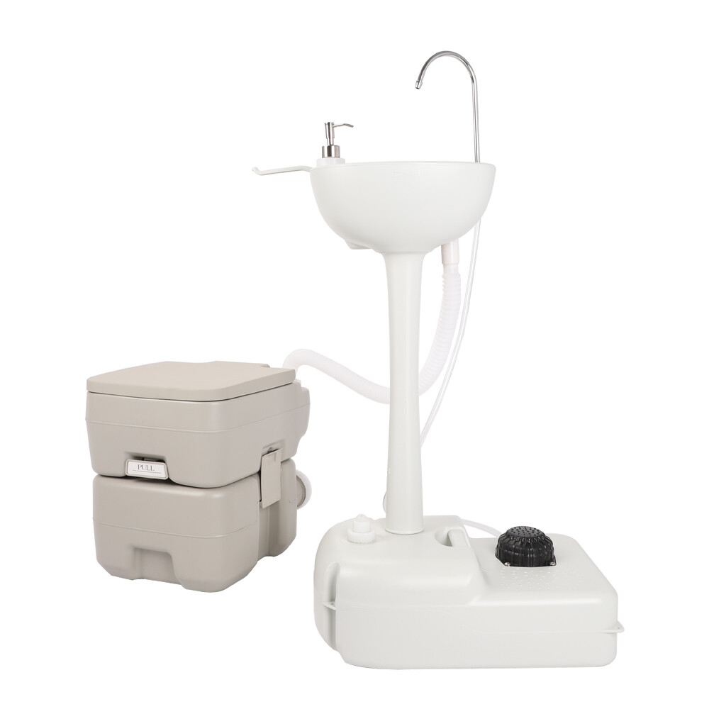 Portable Camping Toilet Flush 20L And Durable Sink Station Hand Wash Stand Fauce