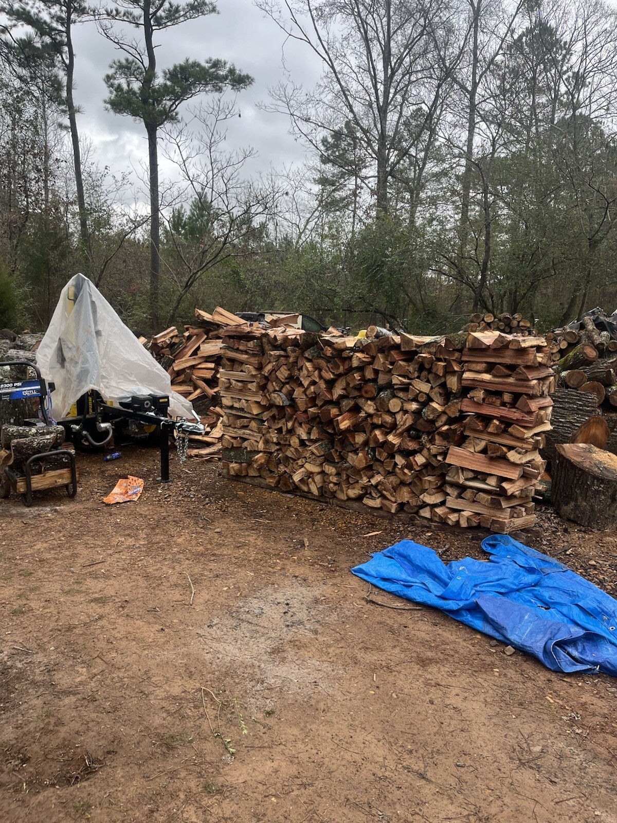 Red Oak, White Oak, And Hickory Firewood $150 Half Cord $300 Full Cord