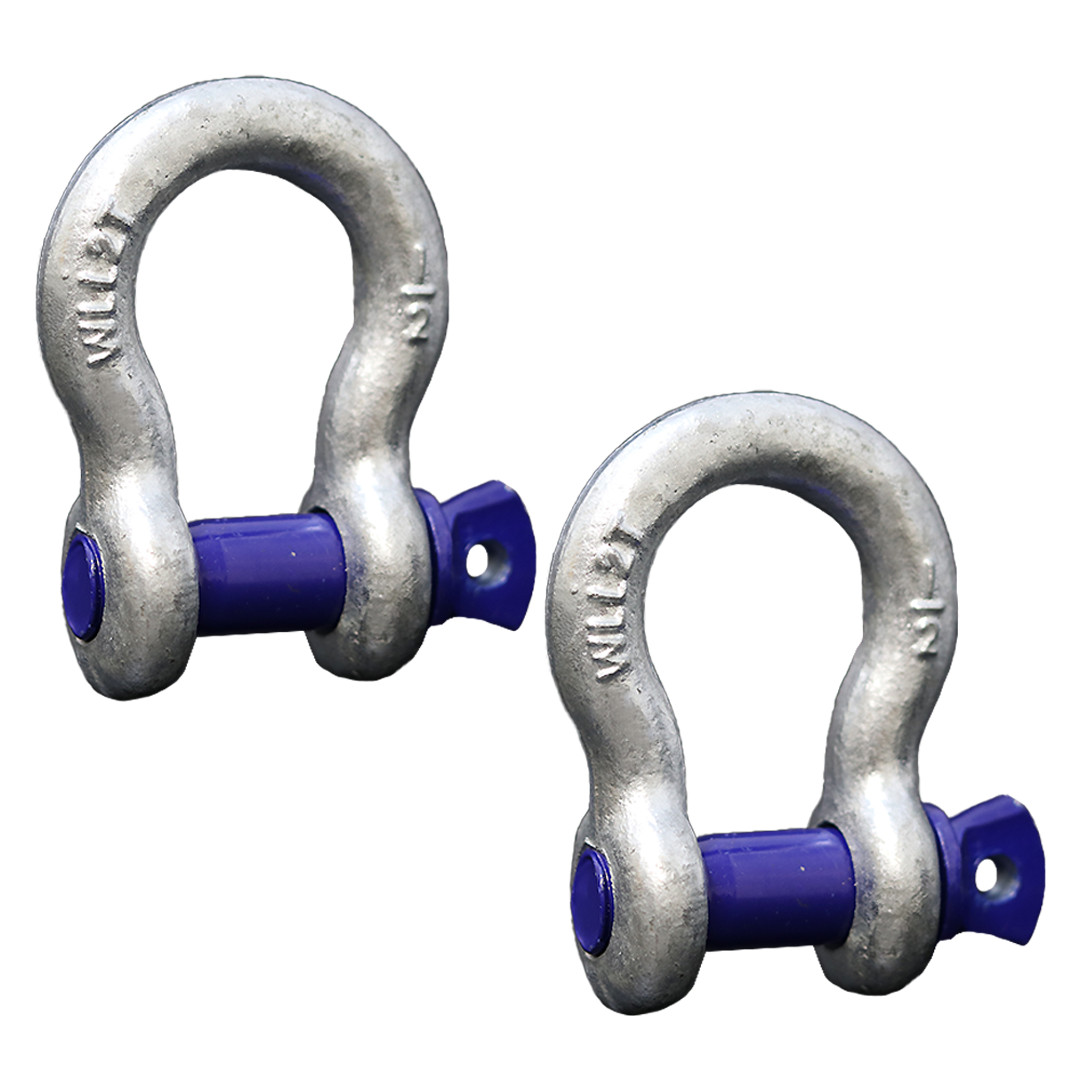 BXR 1/2"  2 Pack Shackle Screw Pin Clevis Rigging Forged - 2 Ton
