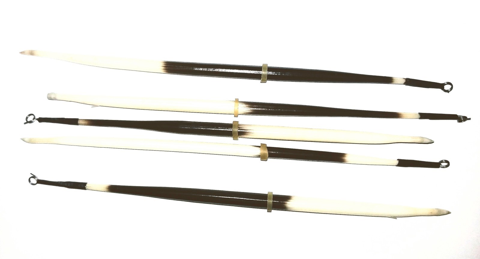 Real Natural Porcupine Fishing Quills 8 inch length, 5 Quills Custom Tied Eyelet