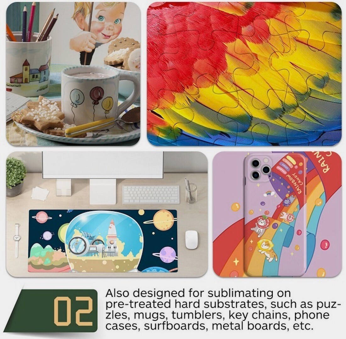 A-SUB Sublimation Paper 105g 8.5x11 100 Sheet for Any Inkjet Sublimation Printer