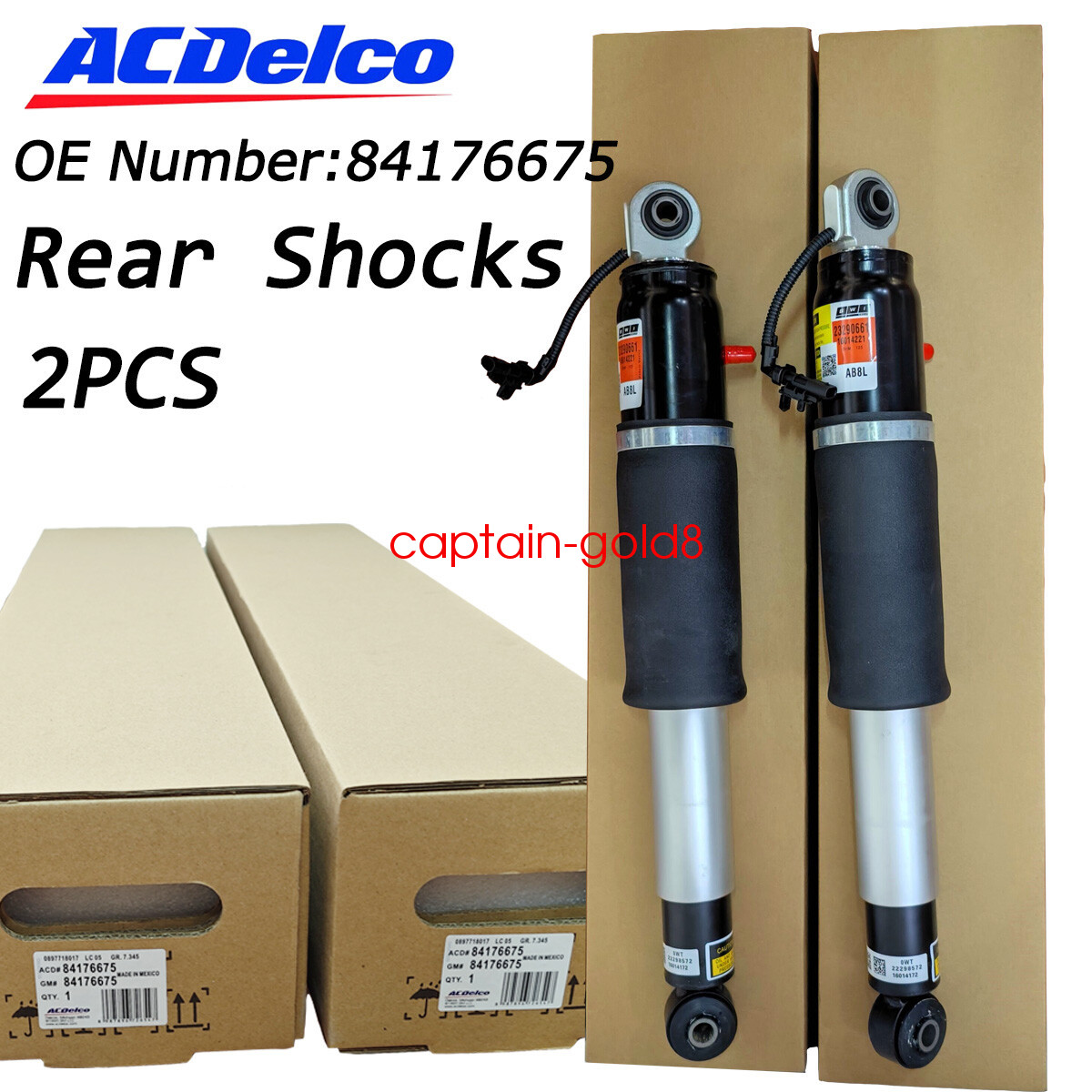 OEM 2X Rear Air Shock Absorbers 84176675 For Escalade Suburban Tahoe Yukon 15-20