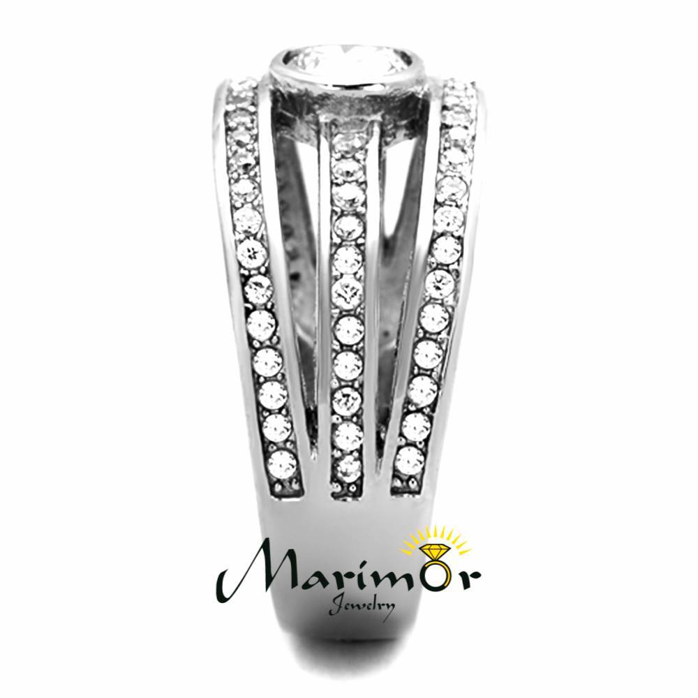 .665 Ct Cubic Zirconia Stainless Steel 316L Anniversary Fashion Ring Sizes 5-10