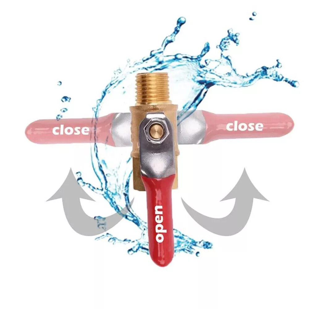 4PCS 1/4" Male Female NPT Brass Ball Valve Water Air Tank Drain Shut Off USA