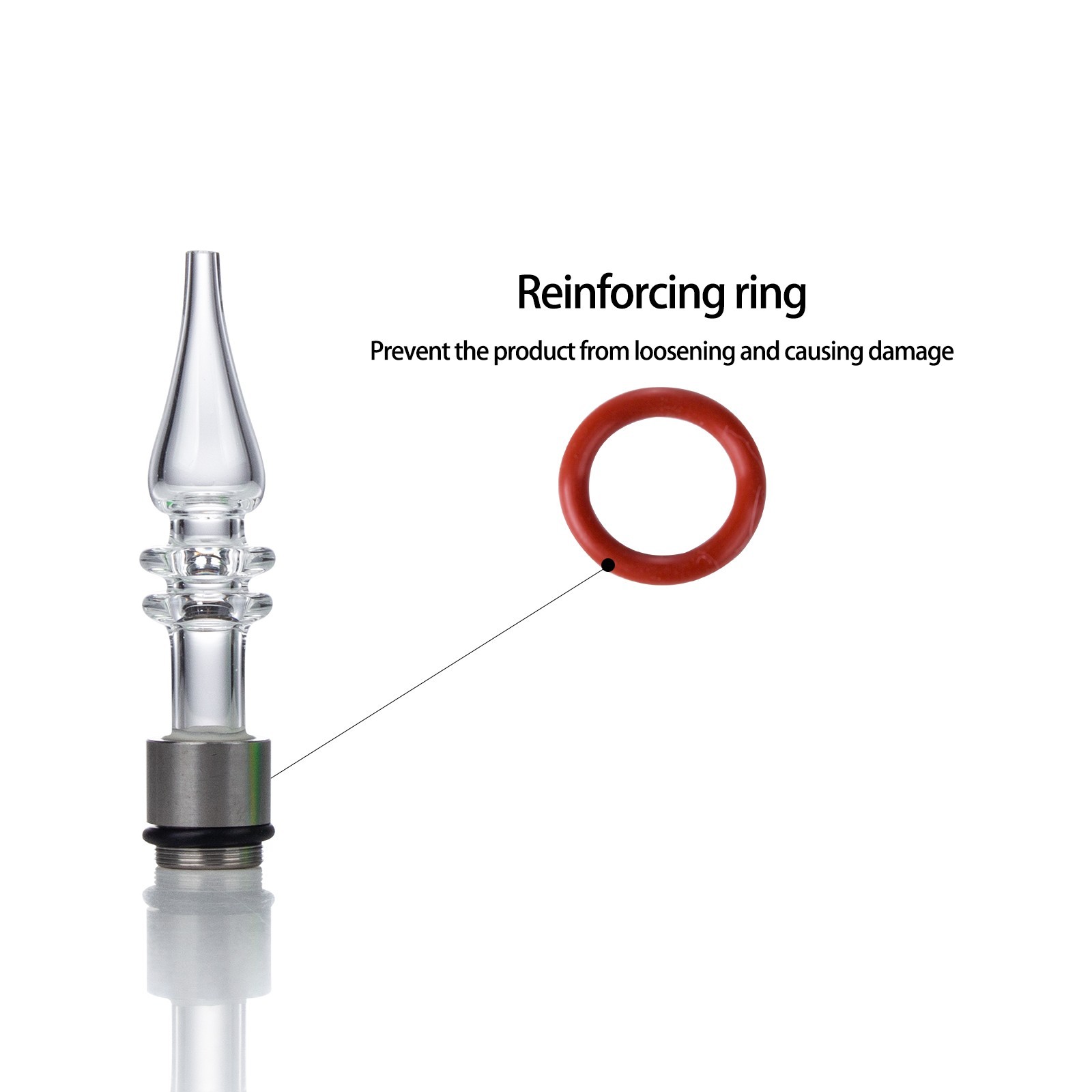 Mini Bubbler Water Pipe Glass Smoking Pipes Kit with Thread Quartz