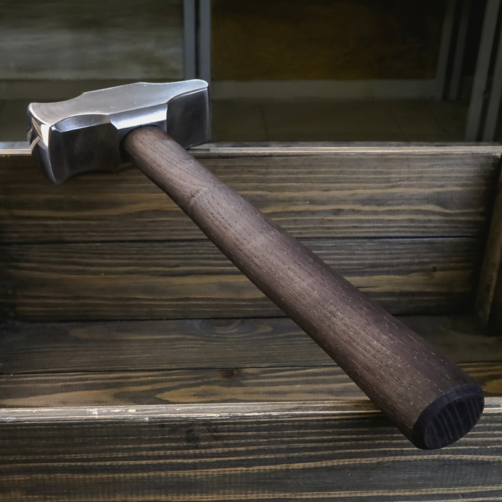 Professional Cross Peen Hammer Hand Forged Blacksmith Forging Tool Steel 3.3lb