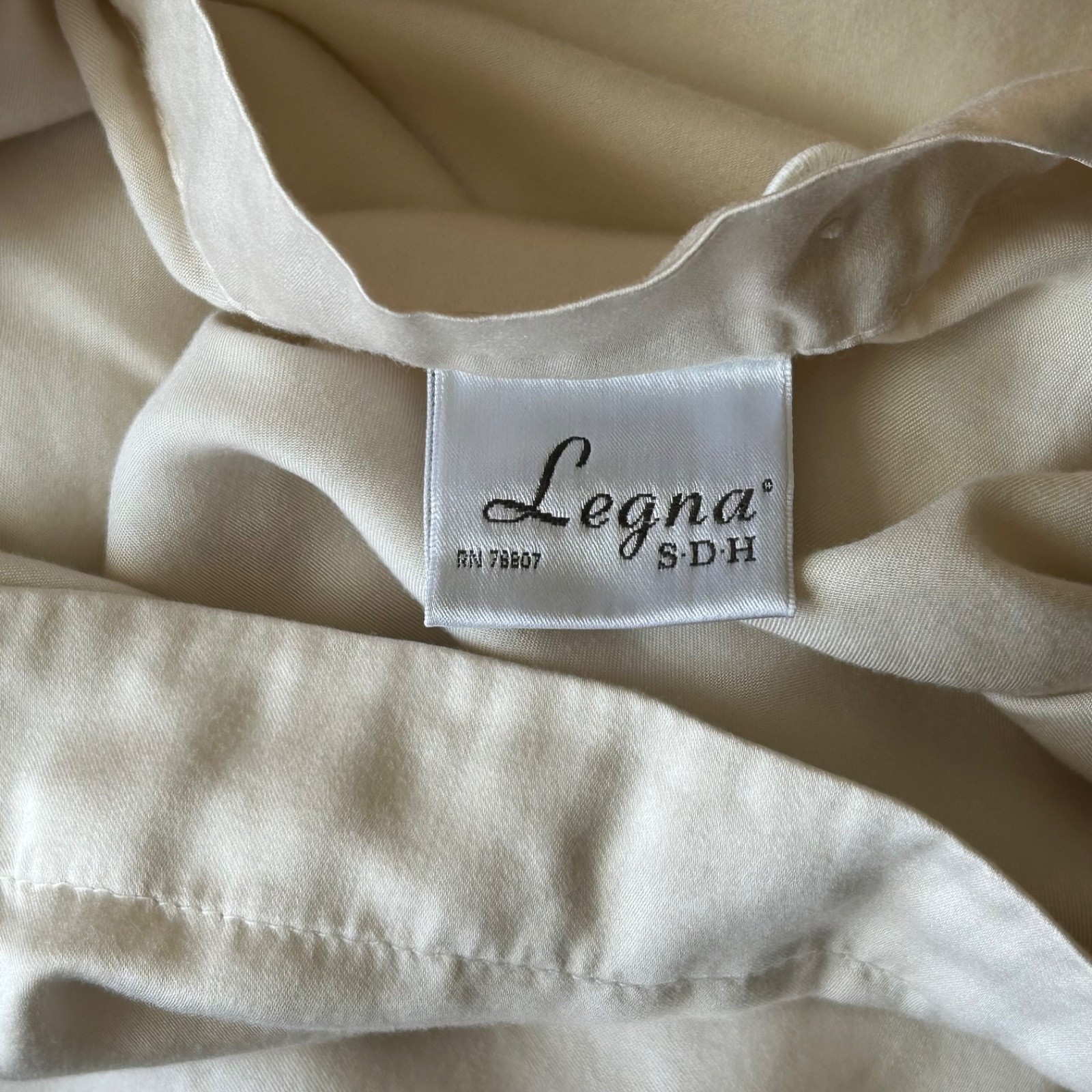 SDH Legna Lyocell King Pillowcases Set of (2) Ivory /Cream  Button Closure