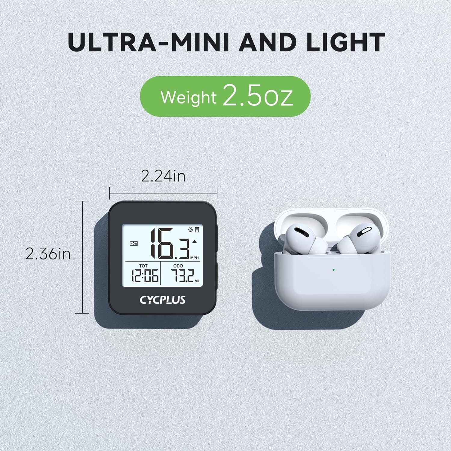 CYCPLUS G1 Wireless Mini GPS Bike Computer, Speedometer Odometer with Waterproof