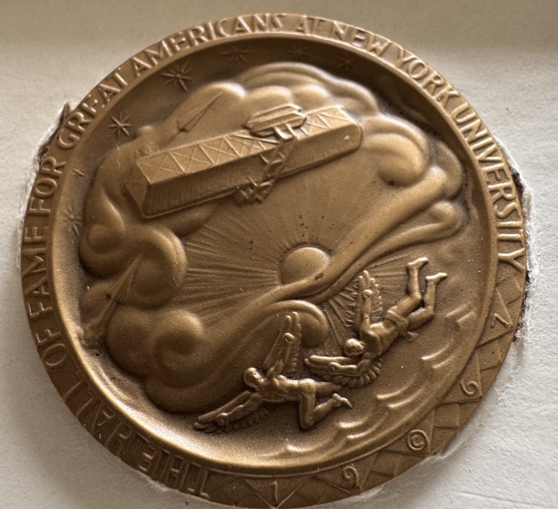 Wright Bros Great American NYU HOF Bronze Medal Medallic Art Co In Box Rare