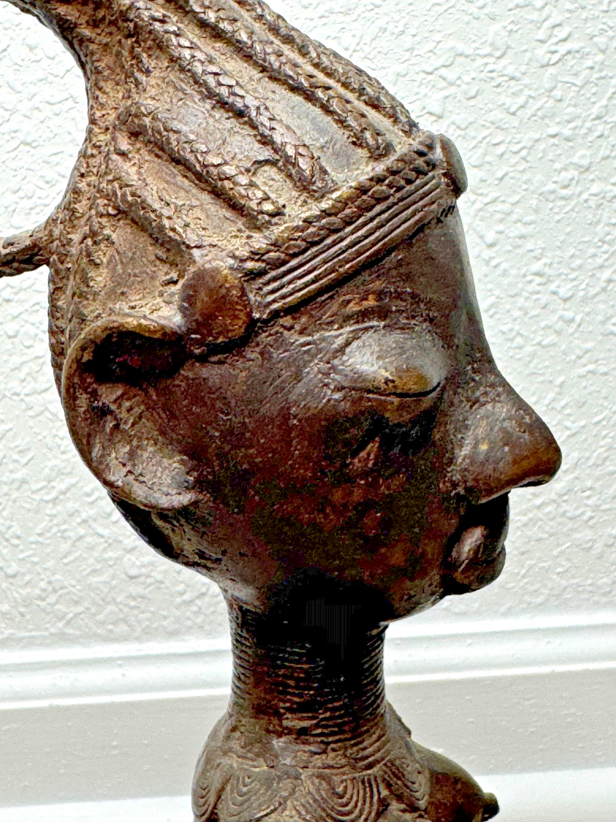 Yoruba Bronze Ogboni Onile Edan figure Ifa Babalawo Aworan
