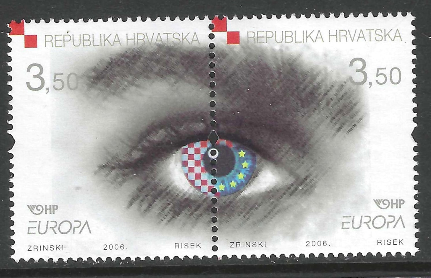 Croatia # 620 Pair MNH Europa 2006 PO Fresh Cmplt Set ('25 SCV $3.50)