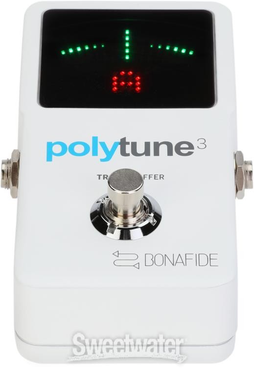 TC Electronic PolyTune 3 Polyphonic LED Guitar Tuner Pedal with Buffer