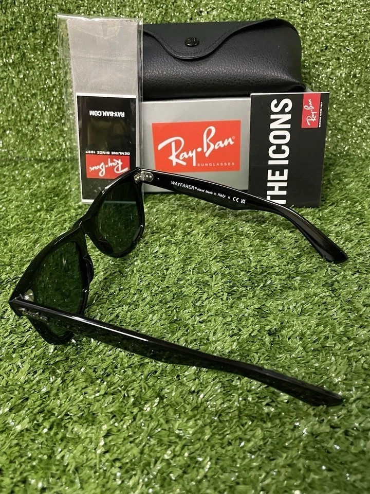 Ray-Ban Wayfarer RB2140 Sunglasses Gloss Black Frame And Lens