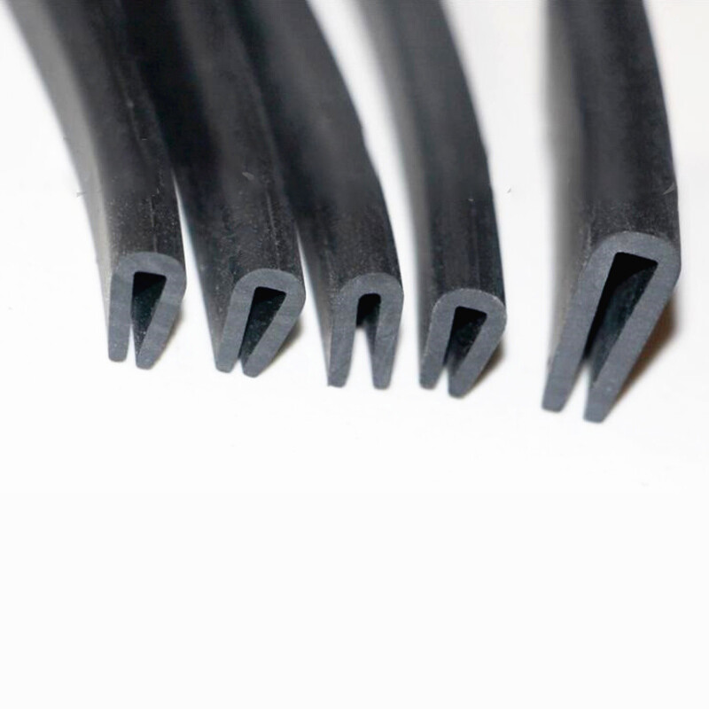 Edging Protection Frame Profile Rubber Trim Seal Flat Round U Shaped Slot 1-12mm