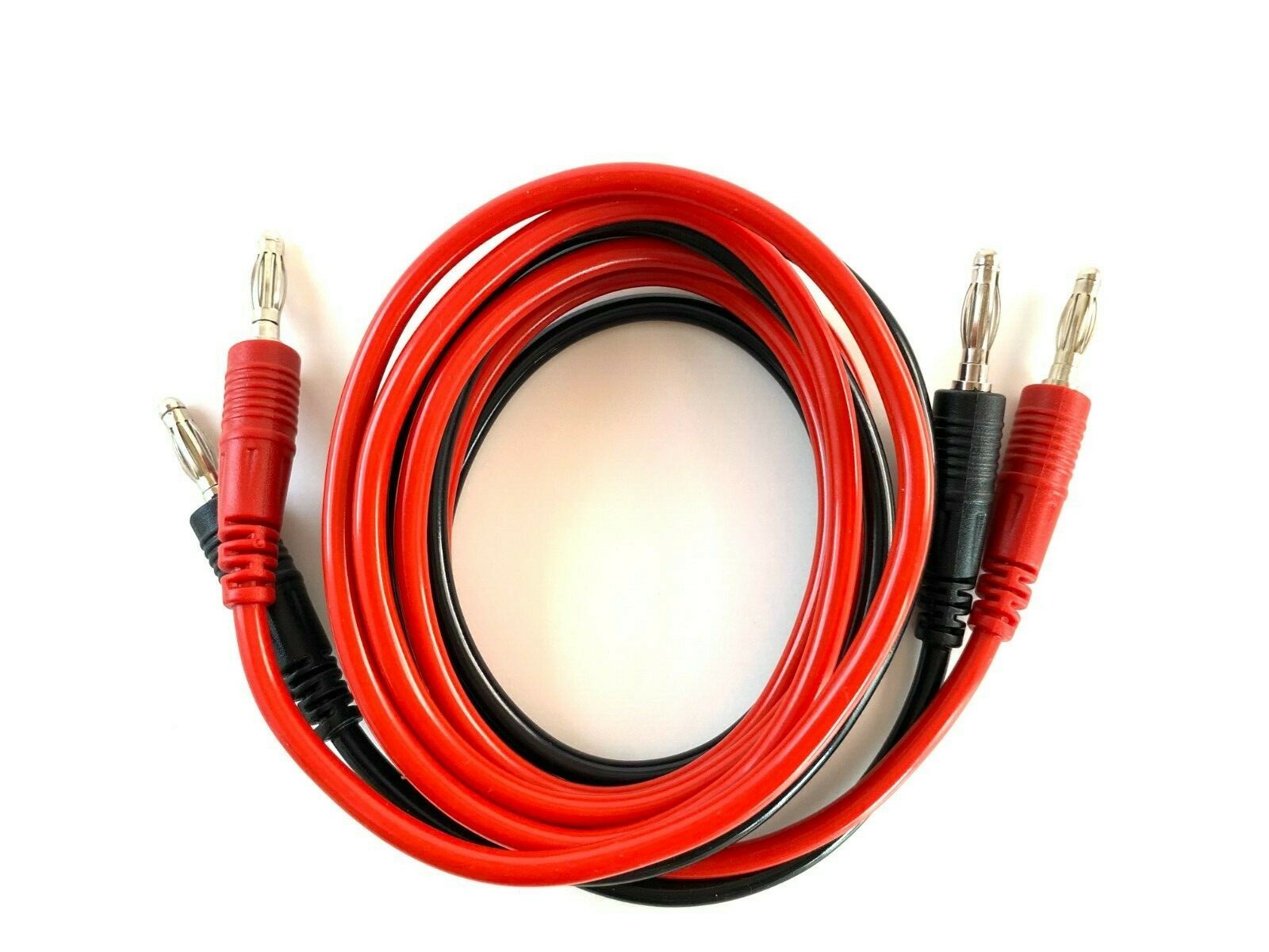 2 PCS straight Banana Plug Male to Male Test Lead Wire Cable Set 1M (3.2 feet)