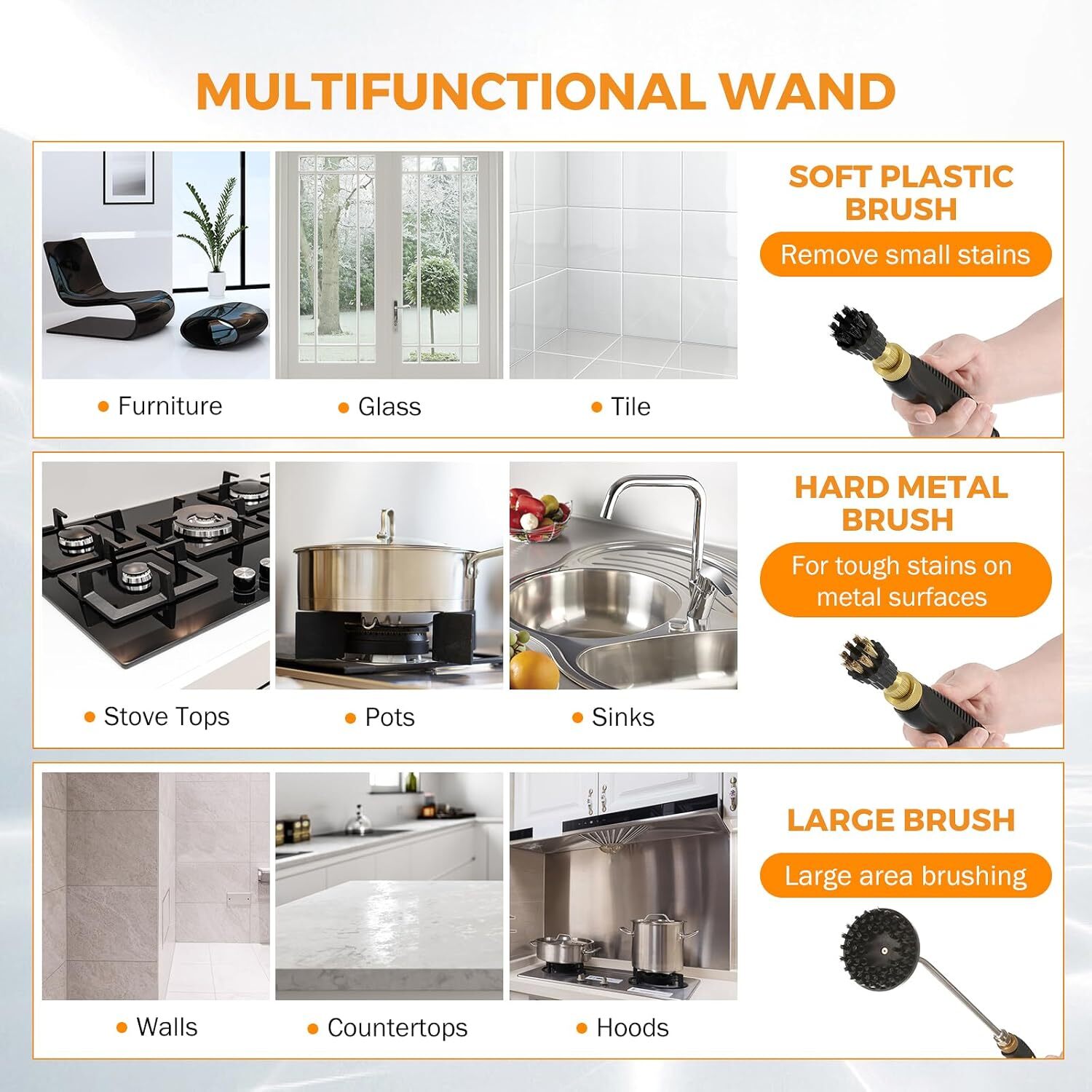 2500W Car Detailing Steamer High Pressure Handheld Steam Cleaner Household US