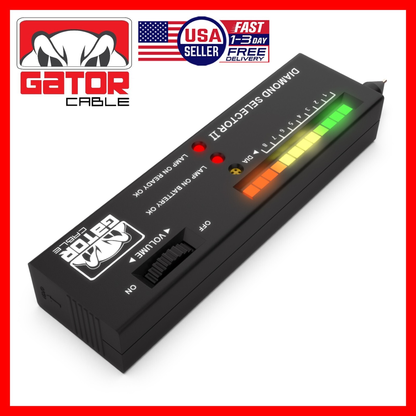 Diamond Gemstone Tester Selector Illuminated Jewelry Testing Tool Pen Portable