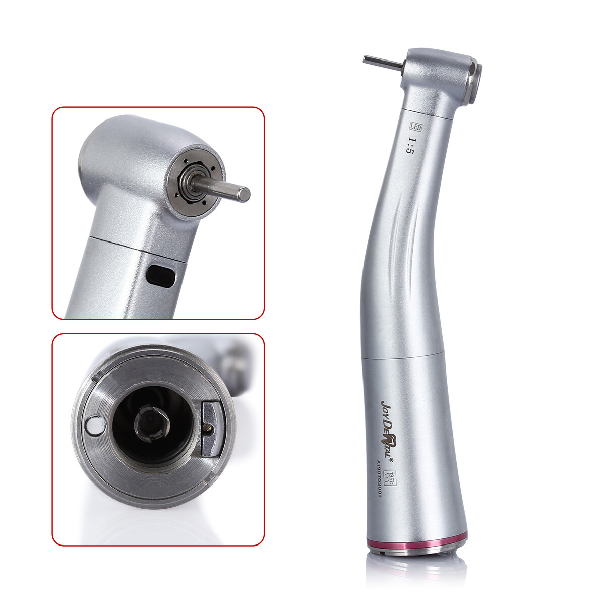 Dental 1:5 Increasing Contra Angle Optic LED Handpiece Fit for Electric Motor