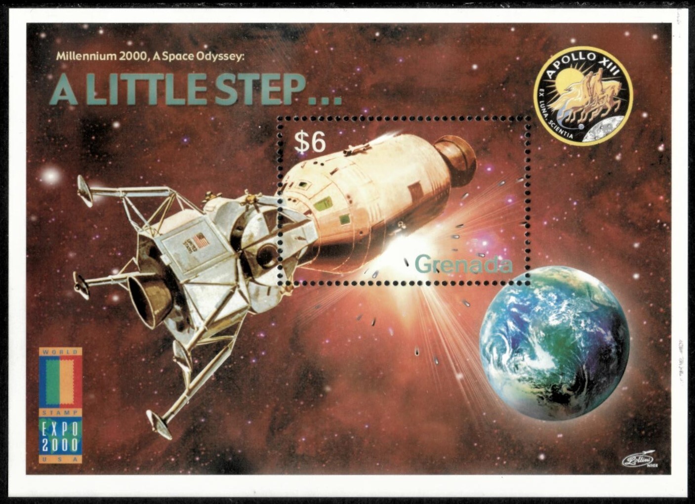 Grenada 2000 - Space - Souvenir Stamp Sheet - Scott #2957 - MNH