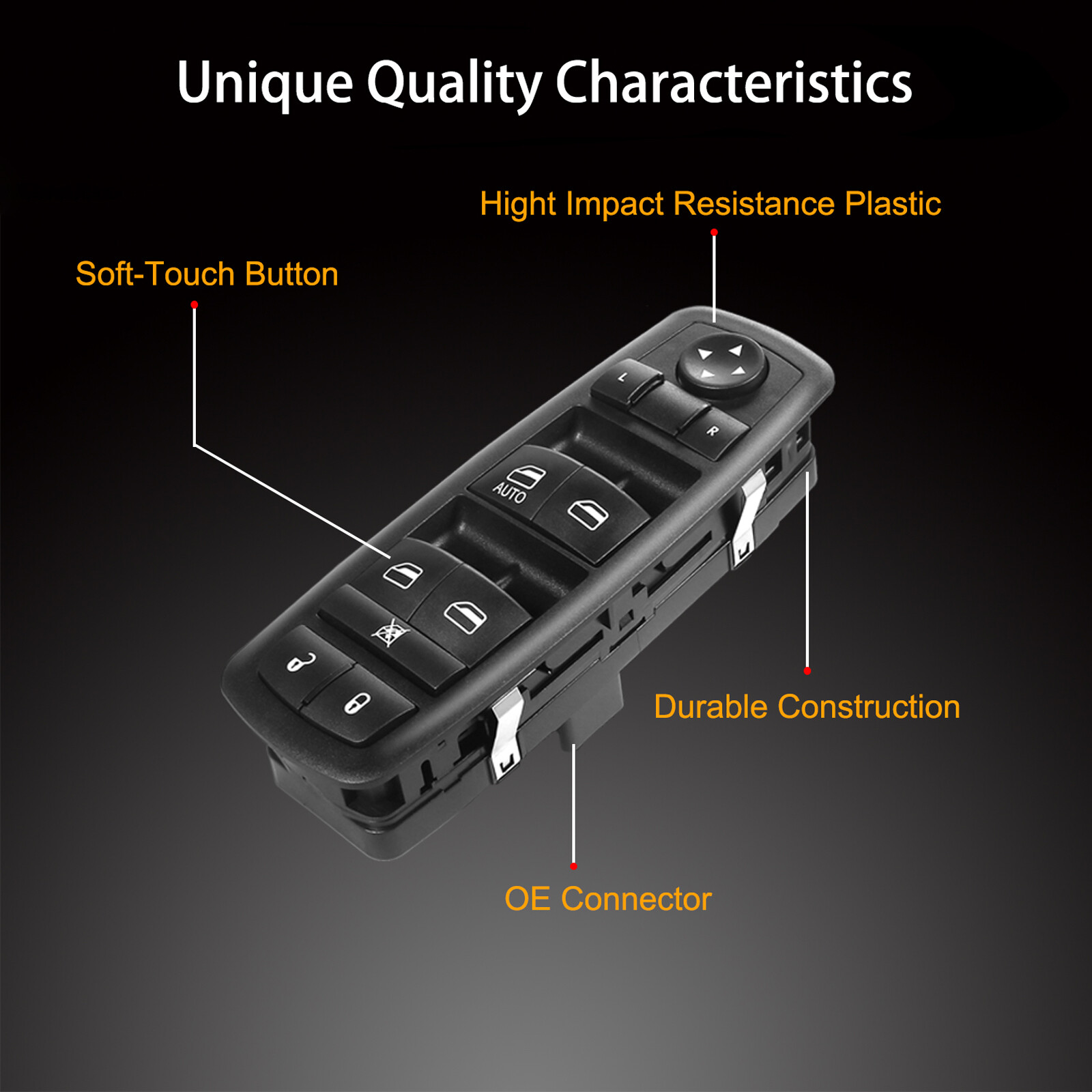 Master Power Window Switch Driver Side For 2011-2016 Dodge Journey 68084001AB