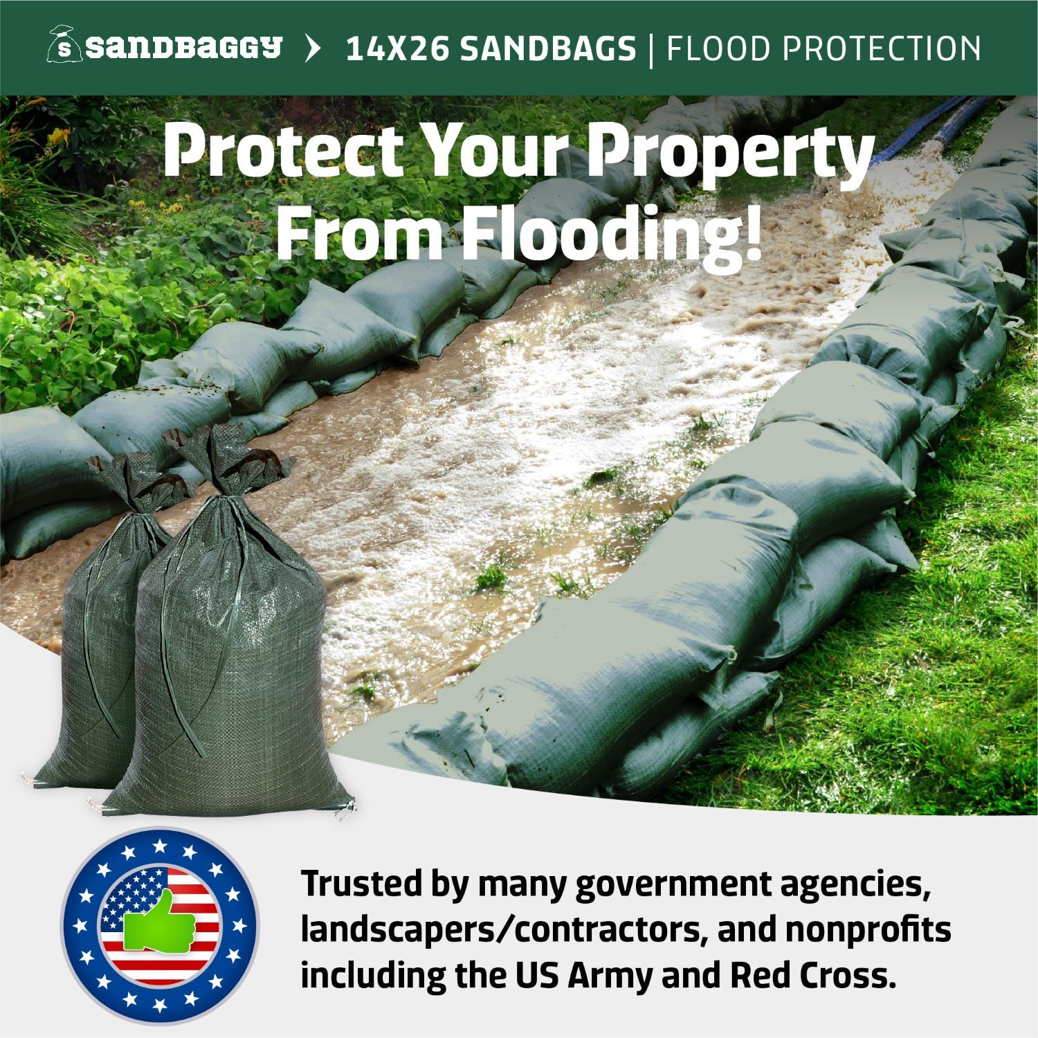 Sandbags For Sale Wholesale Bulk - Emergency Flood Barriers, Sandbag, Poly Bag