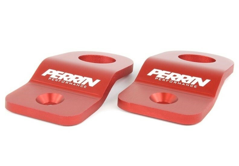 Perrin Performance Radiator Stay Kit (Red) for 2008-2021 Subaru WRX / STI