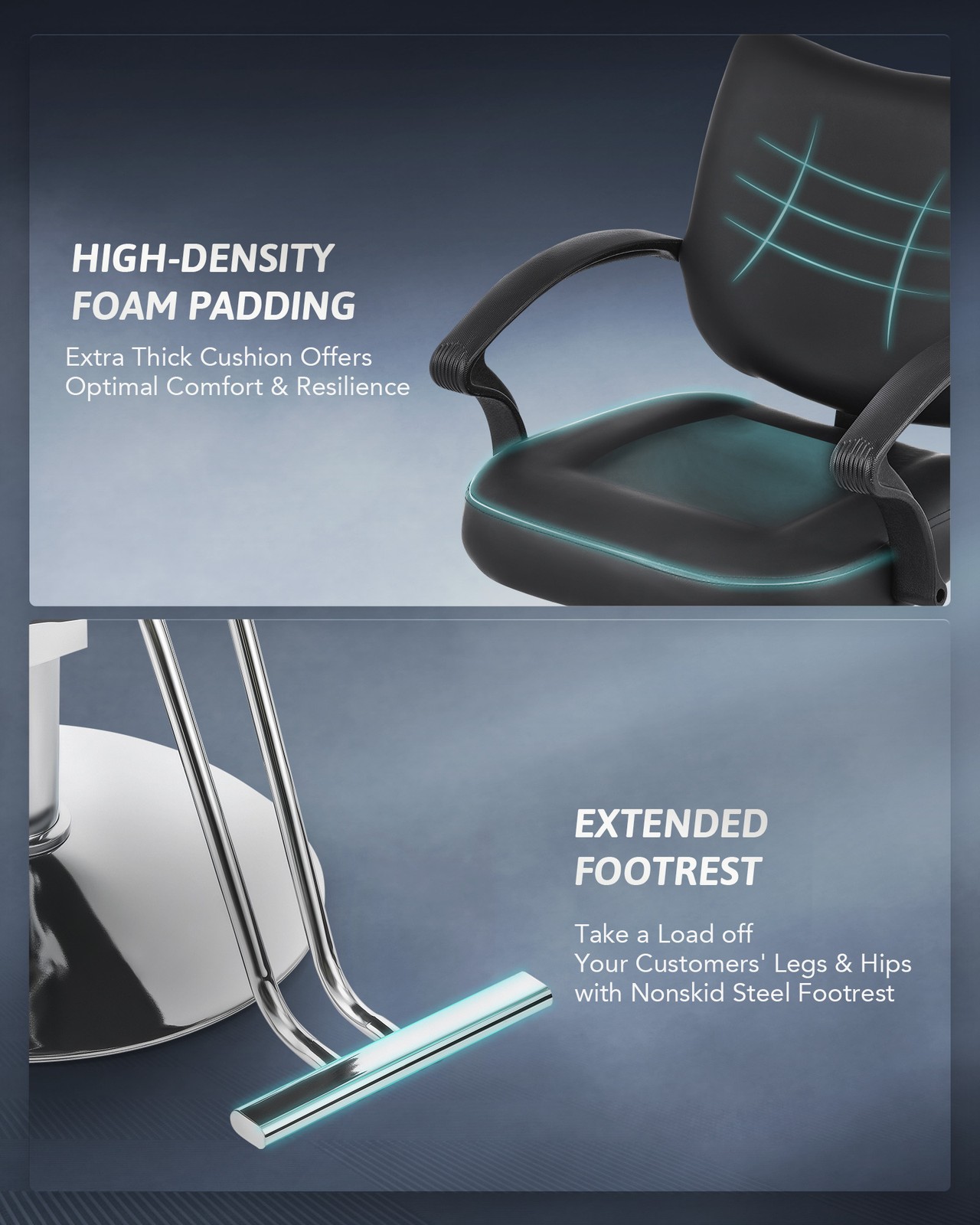 Artist hand Barber Chair Recline Hydraulic Salon Spa Beauty Equipment heavy Duty