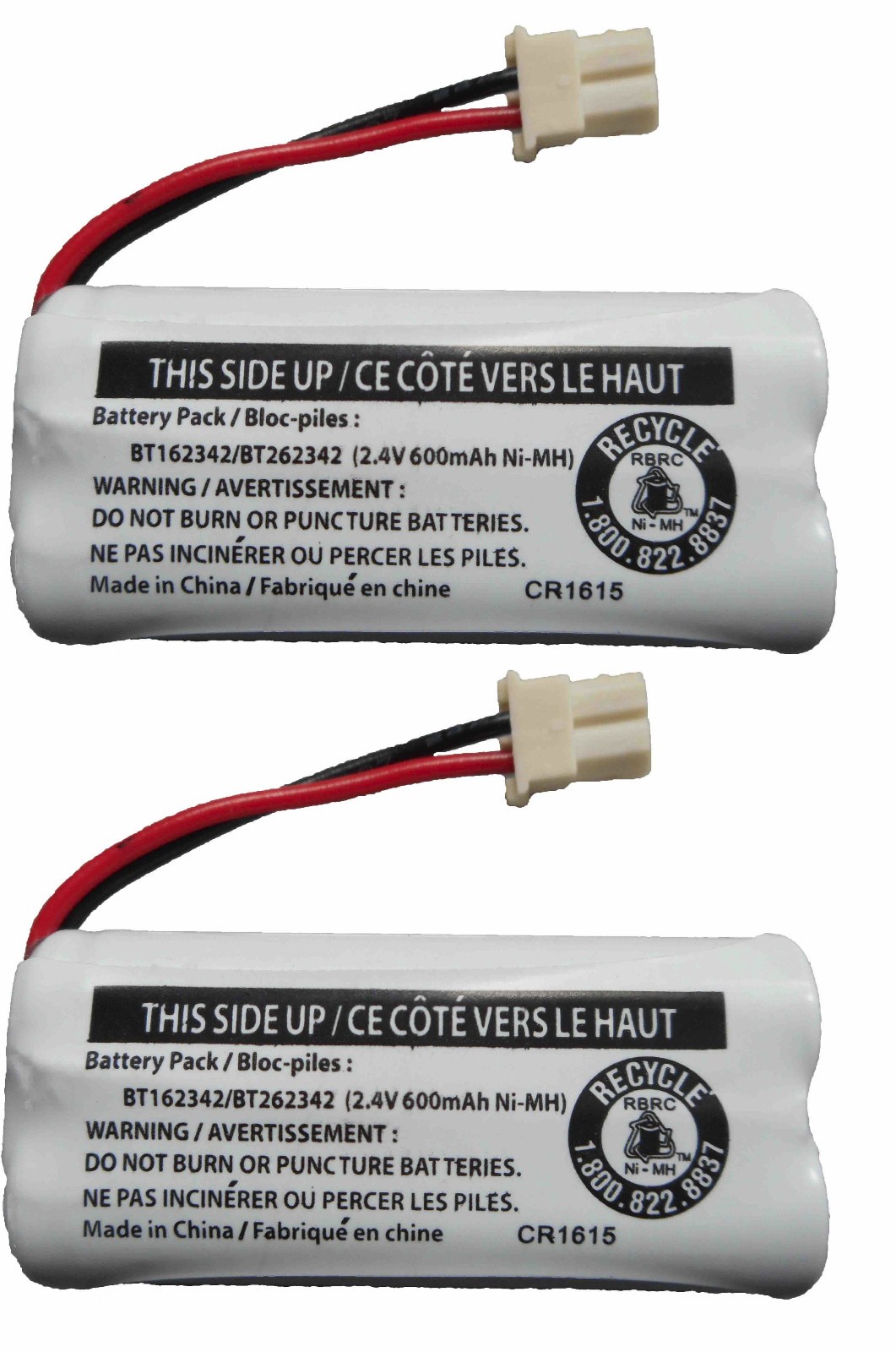 Battery BT162342 BT262342 for CS6114 CS6419 CS6719 CL80111 Telephones (2-Pack)