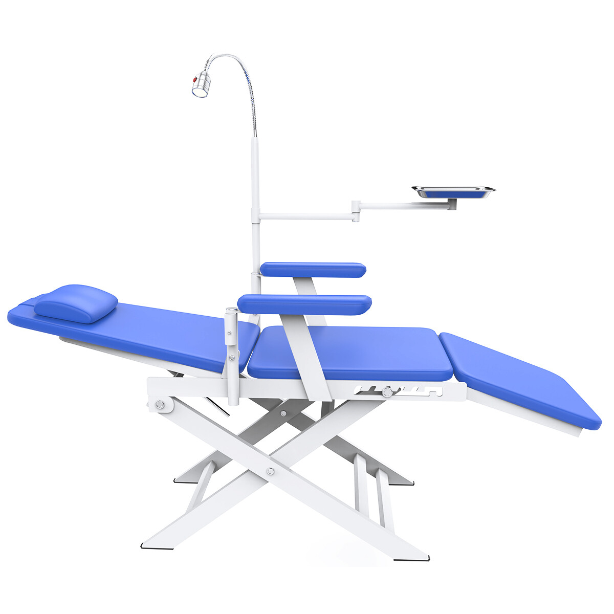 Sillon Dental Portatil Plegable con Luz LED Bandeja/Unidad de Turbina de Aire
