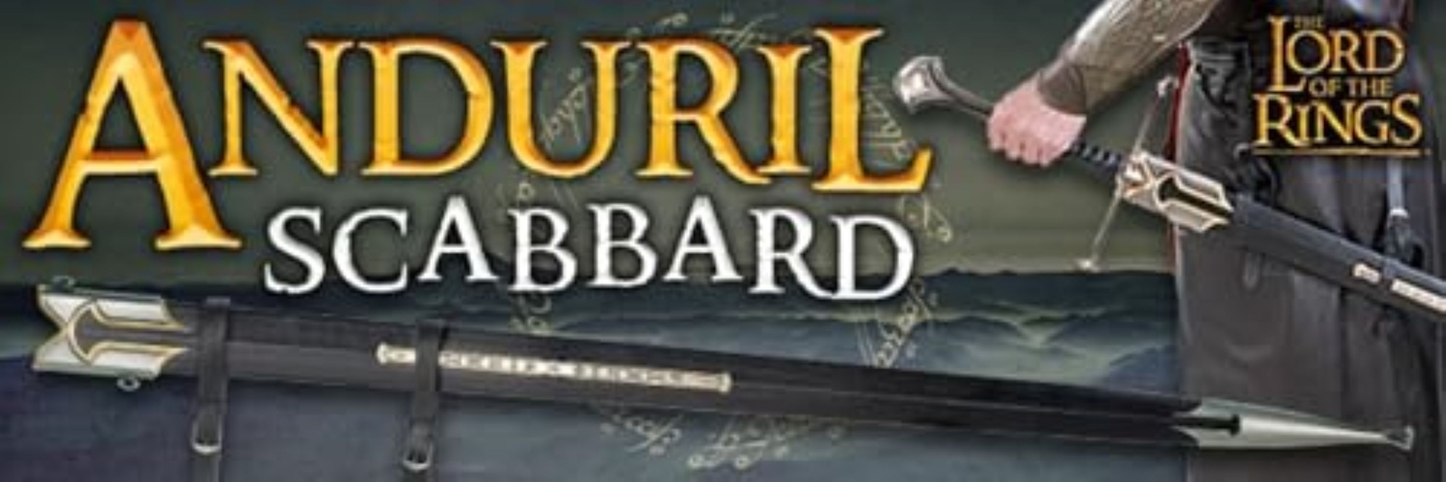 Lord of The Rings Scabbard for the Anduril Sword of King Elessar and Wall Plaque