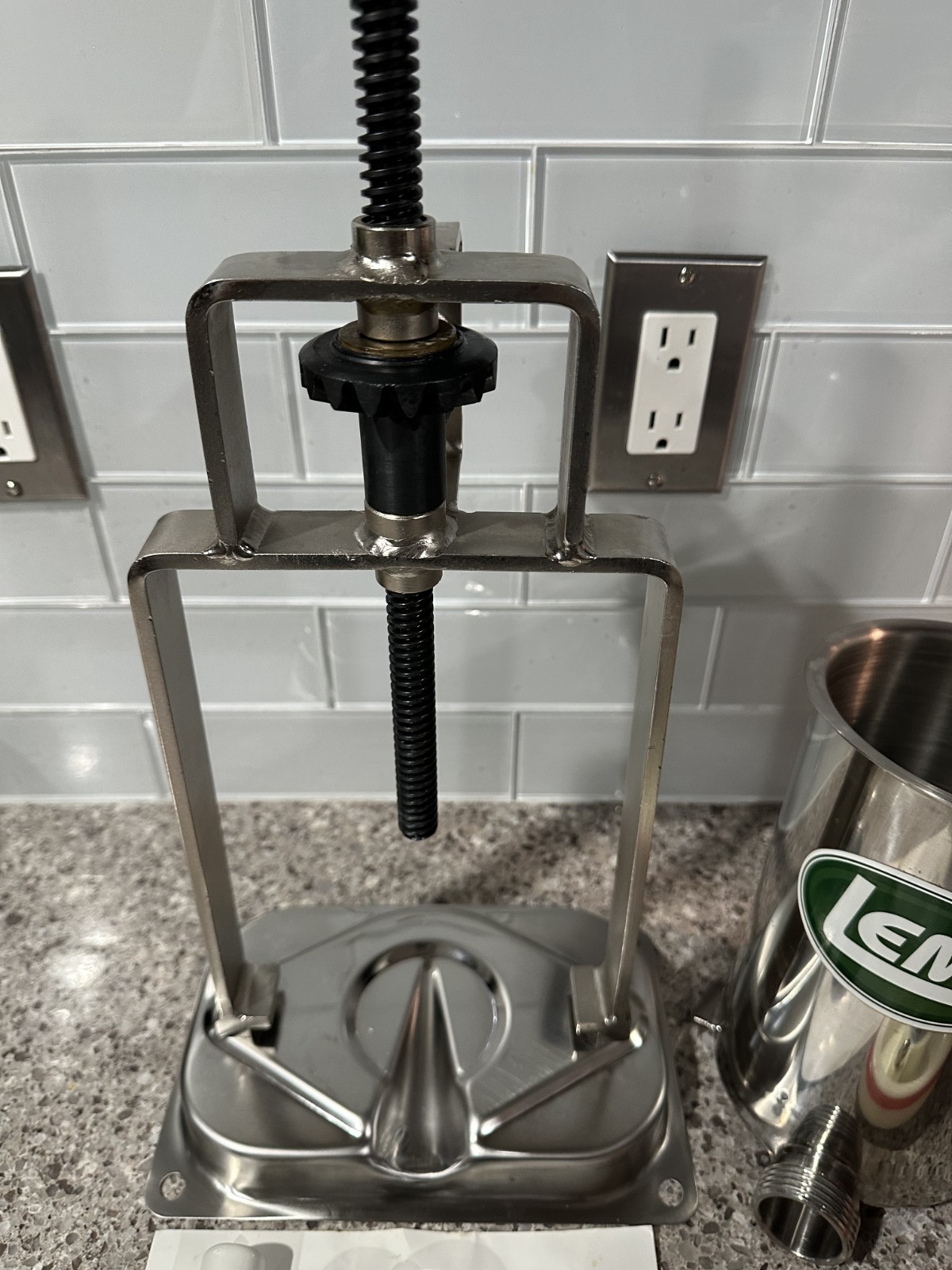 LEM Mighty Bite 5 lb. Stainless Steel Vertical Sausage Stuffer Maker