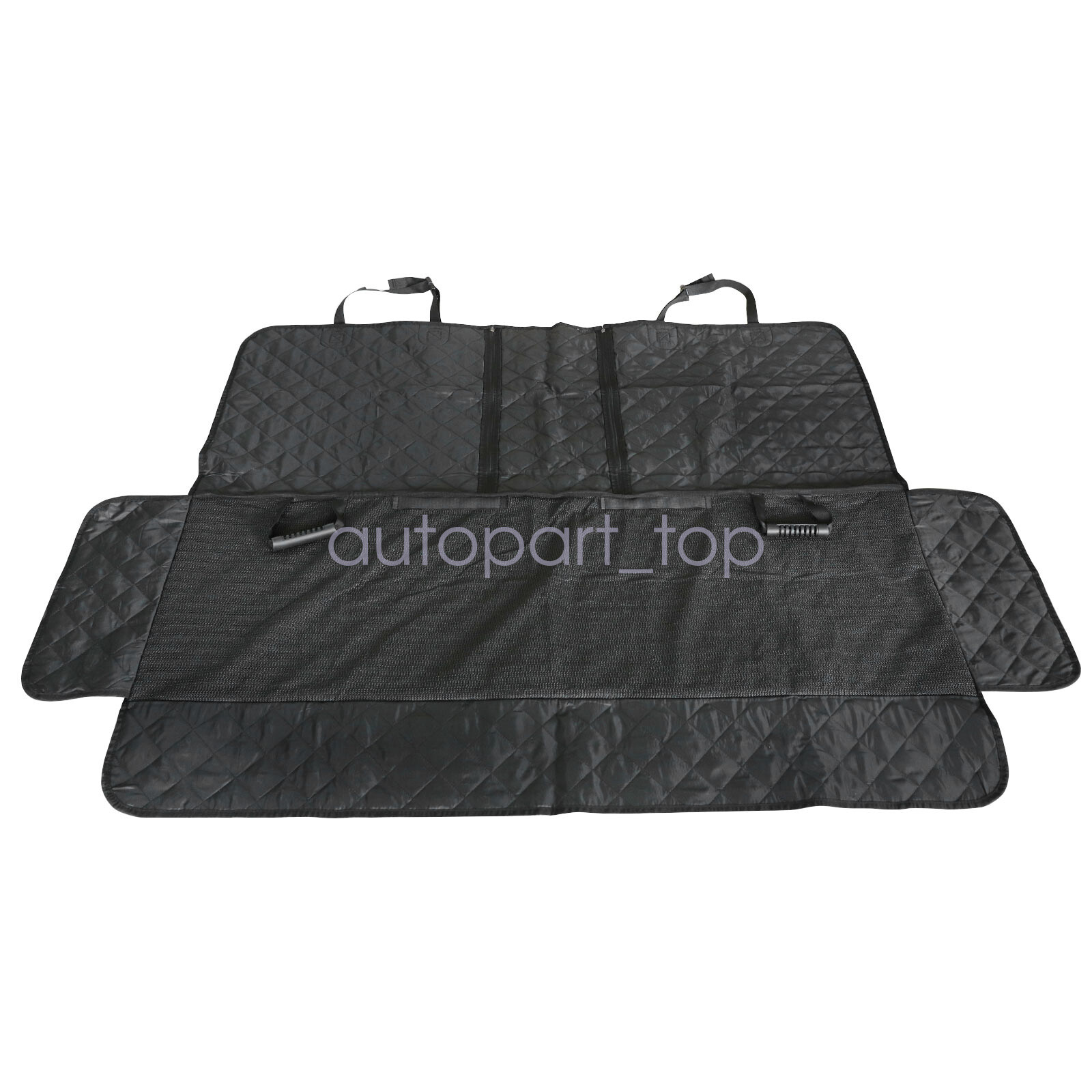 Seat Cover Rear Back Car Pet Dog Travel Waterproof Bench Protector Luxury -Black