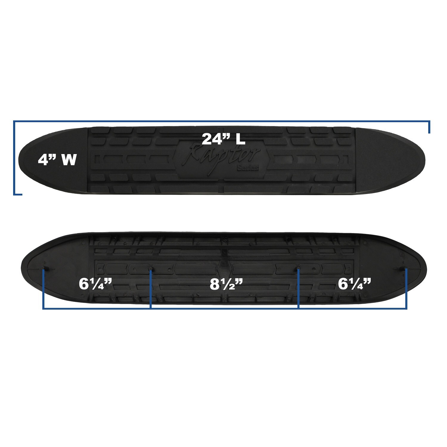 Raptor Series 4" Oval Step Pad (With Raptor logo. Clips Included)