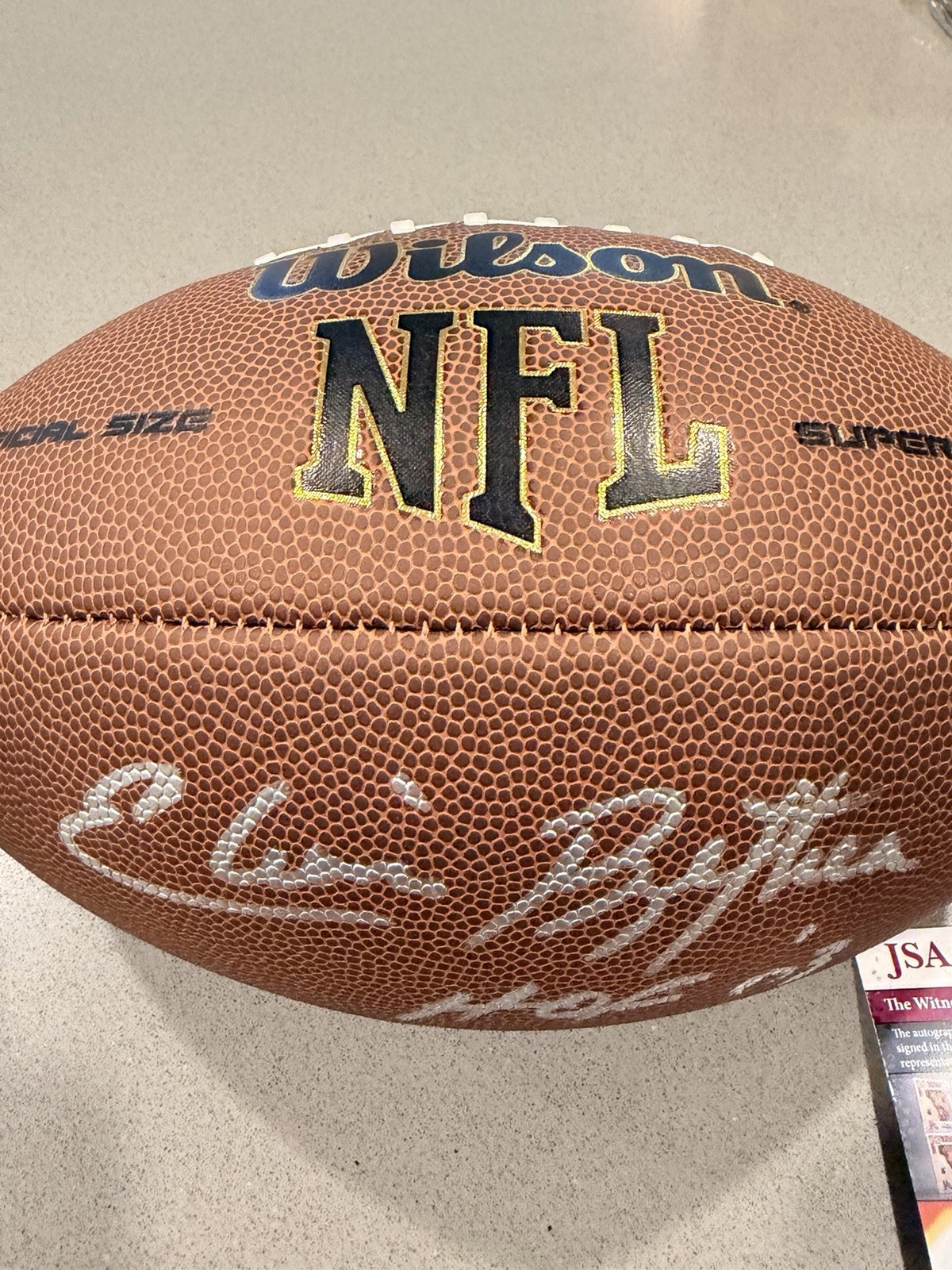 Elvin Bethea Signed Official NFL Football Inscribed HOF 03 w/ JSA Witnessed COA