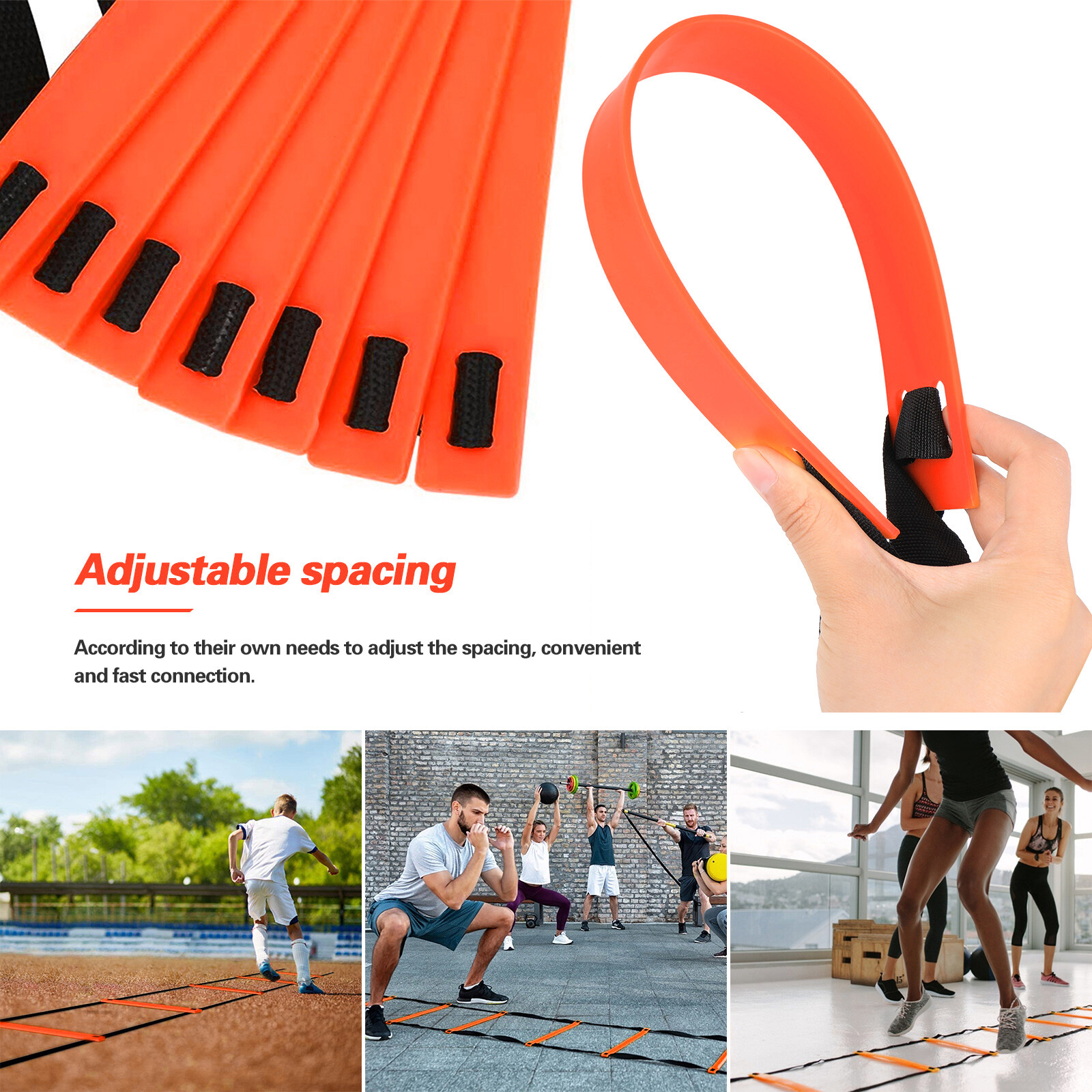 42pcs Agility Ladder Football Training Equipment Set 4 Agility Hurdles 24 Cones