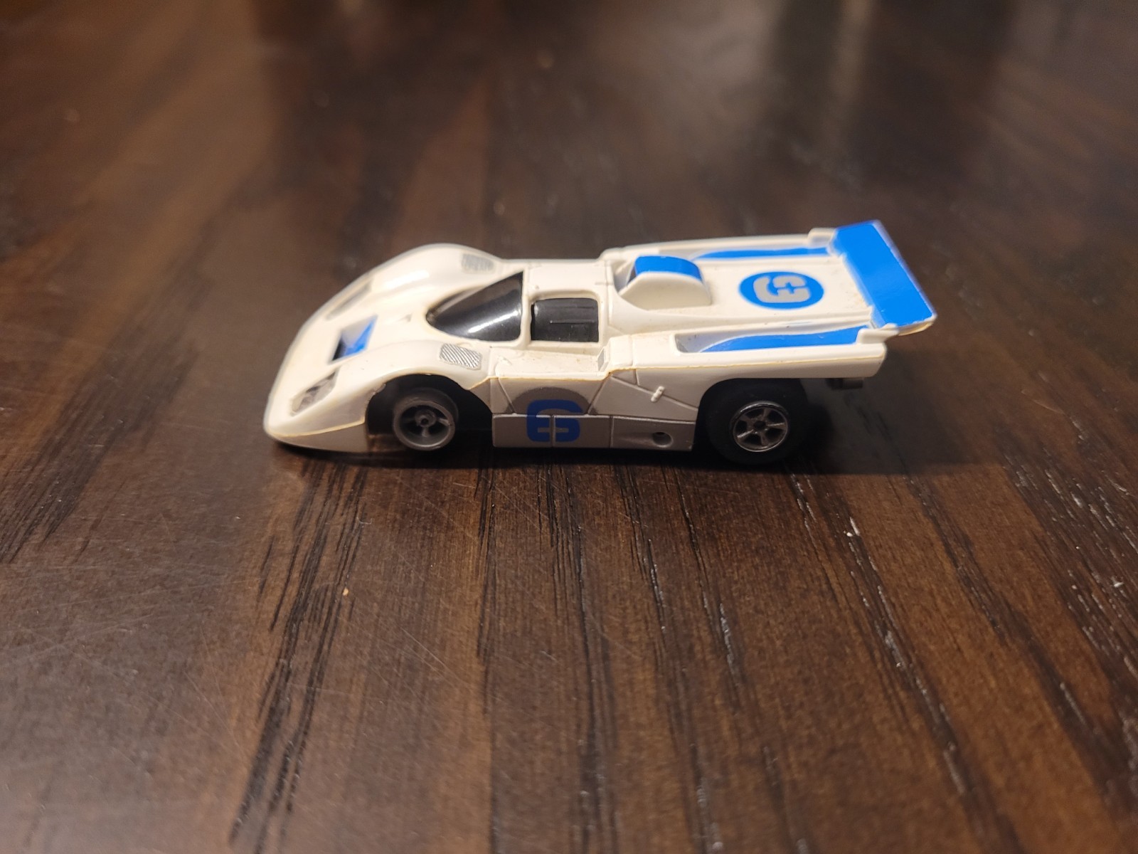 Vintage Aurora AFX White & Blue #6 Ferrari 512M Slot Car