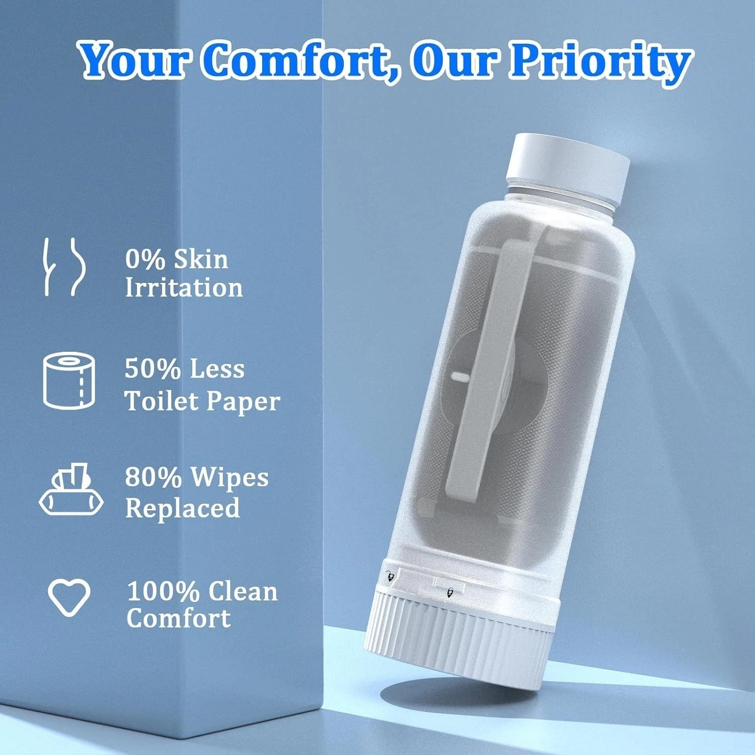 Rechargeable Portable Bidet for Holiday Travel Electric Sprayer High Pressure，l