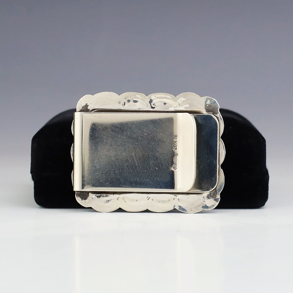 NATIVE AMERICAN NAVAJO STERLING SILVER MONEY CLIP BY ARNOLD BLACKGOAT