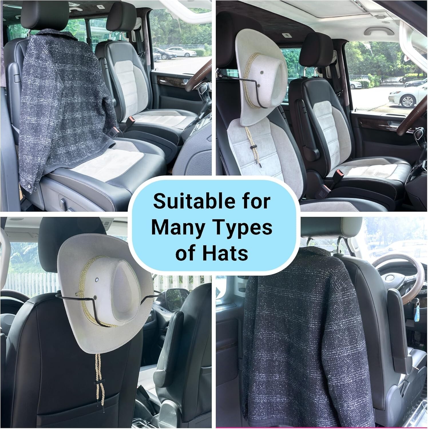 Yuoyar Cowboy Hat Holder for Truck SUV Car - Car hat Holder for Truck to Main...