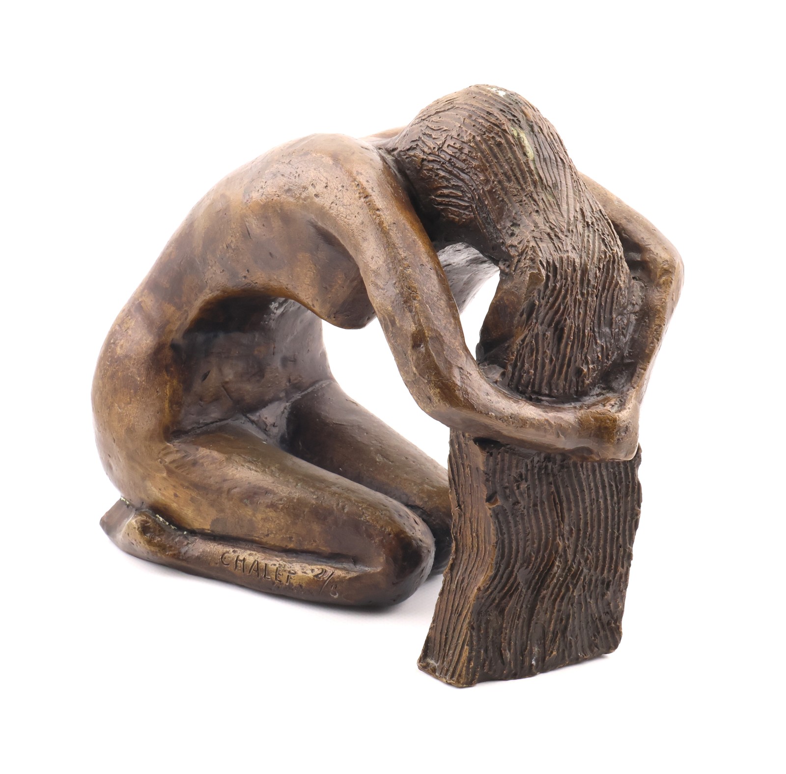 Joseph Chalef MCM Bronze Nude Sculpture Guyot Foundry