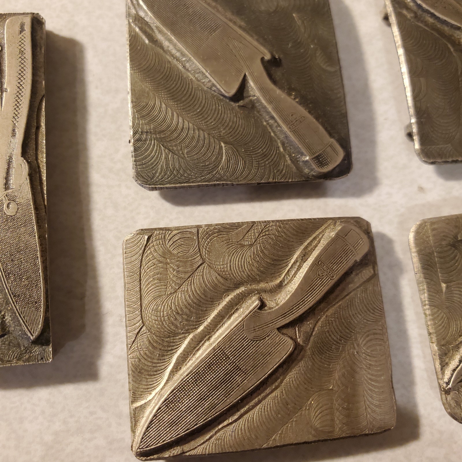 Vintage Letterpress Printing Blocks Gardening Tools