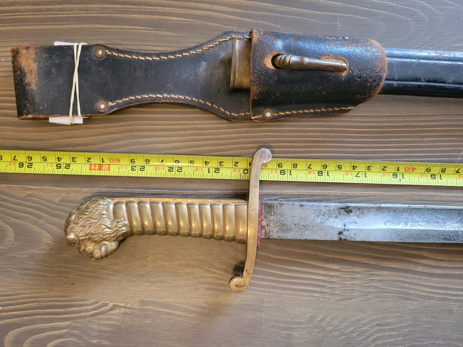 EXCELLENT! M1892 German/Bavarian Honor Guard Lion's Head Sword w/Sheath & Frog!