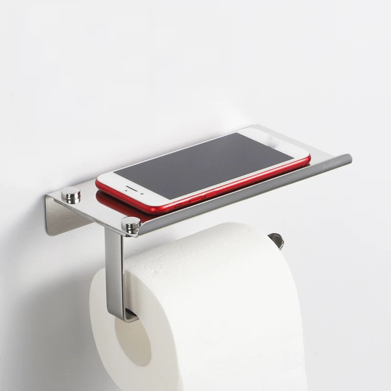 Hot Sale Wall Mounted Toilet Paper Holder with Mobile Phone Shelf Holder