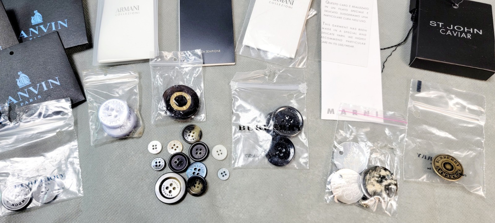 Assorted DESIGNER BRAND Sewing THREAD & BUTTON Replacement LOT