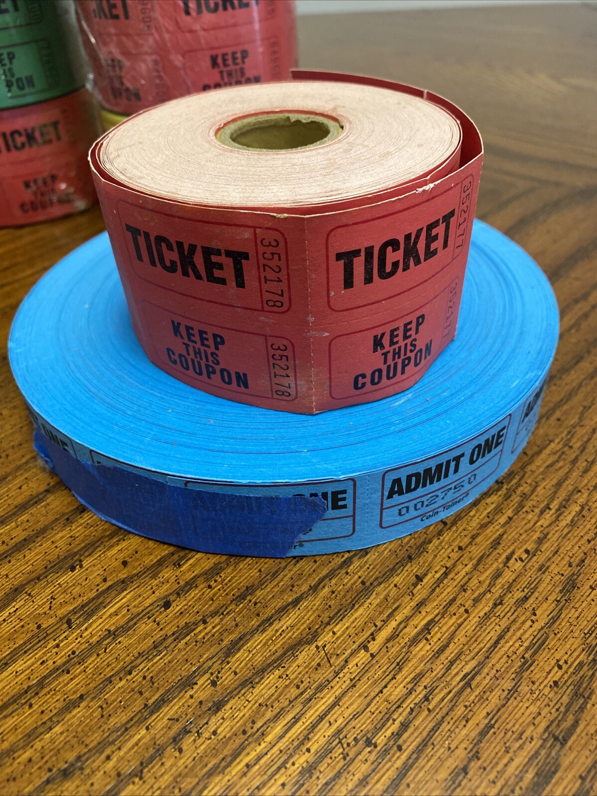 Keep This Coupon Ticket Lot Half And Half + Admit One Tickets Multiple Rolls