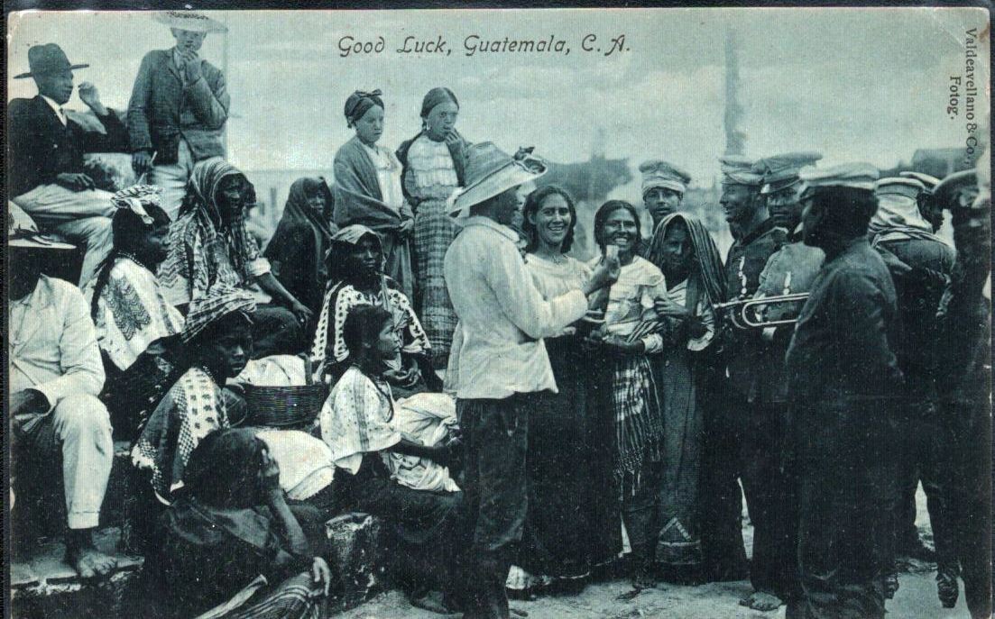 1937 Guatemala Cover Postcard - BUZON Cancel - Street Scenes - Natives