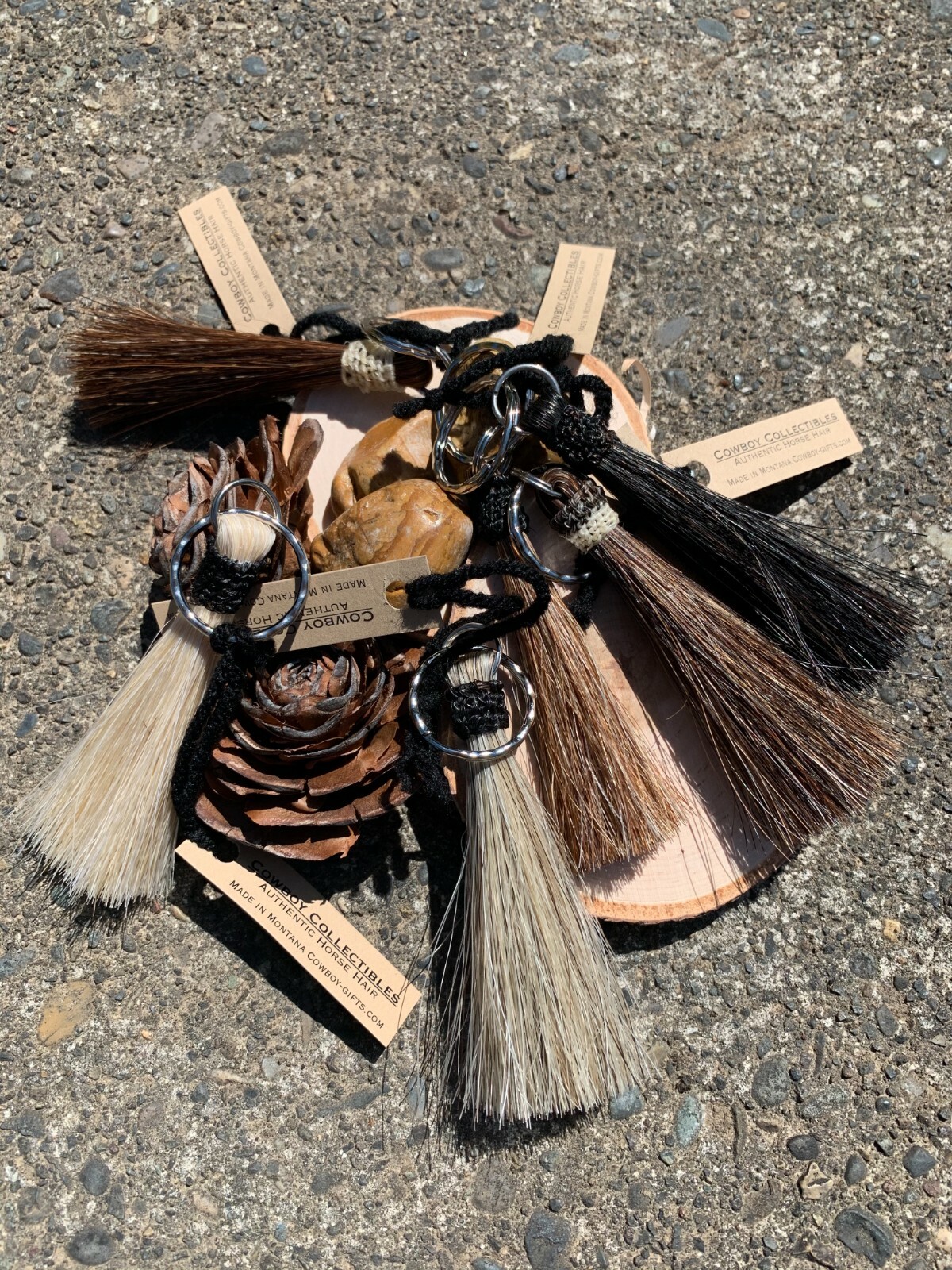 Cowboy Collectibles Horse Hair Tassel Key Chain, Zipper Pull, Decoration - NEW