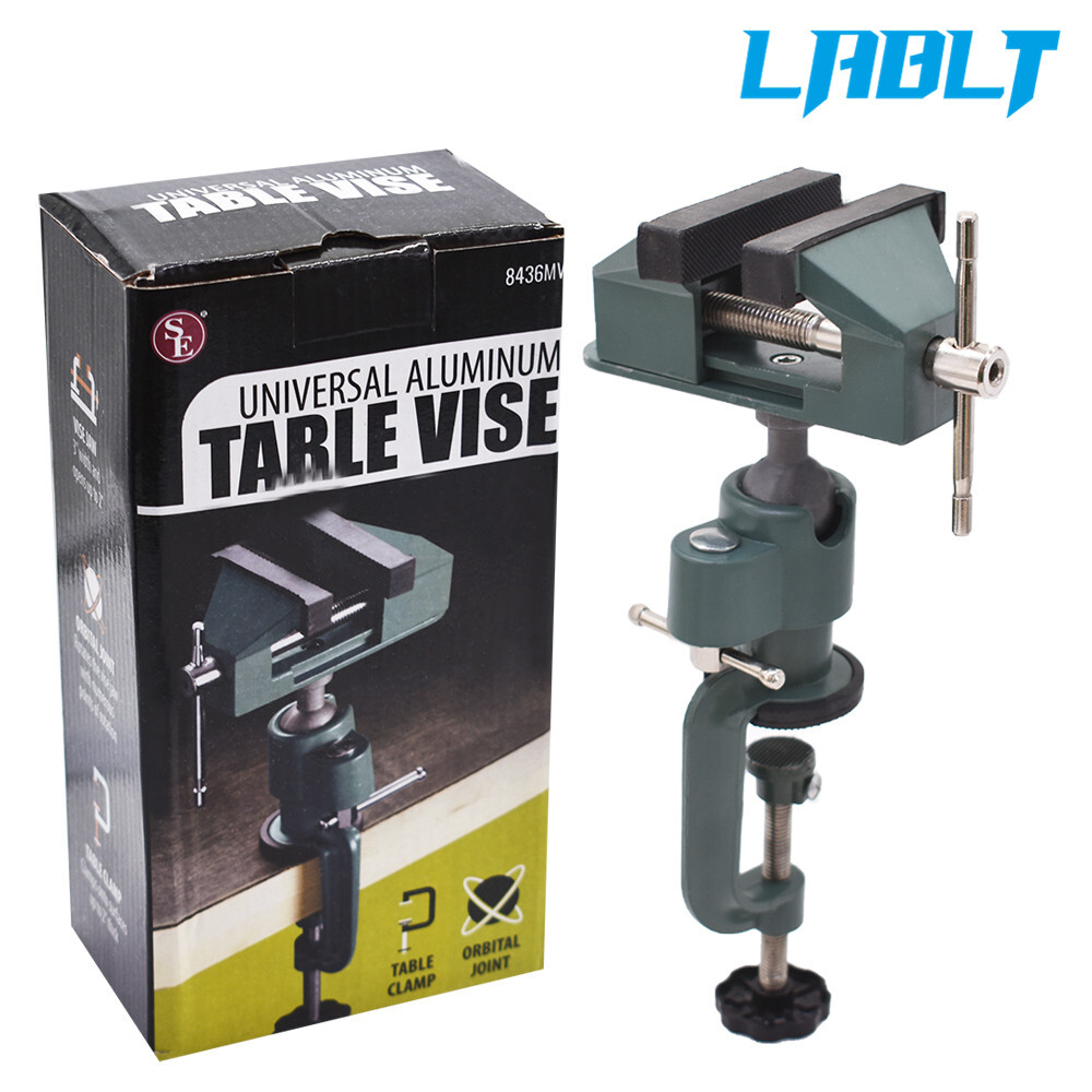 LABLT 3" Universal Table Vise Aluminum Swivel 360° Rotating for Holding Parts