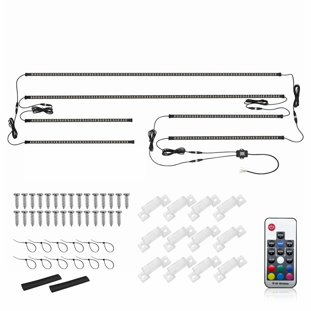 6Pcs Million Color Car Truck Underglow Under Body Accent Glow Neon LED Light Kit